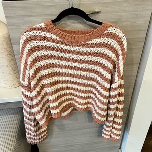 Cropped Striped Sweater